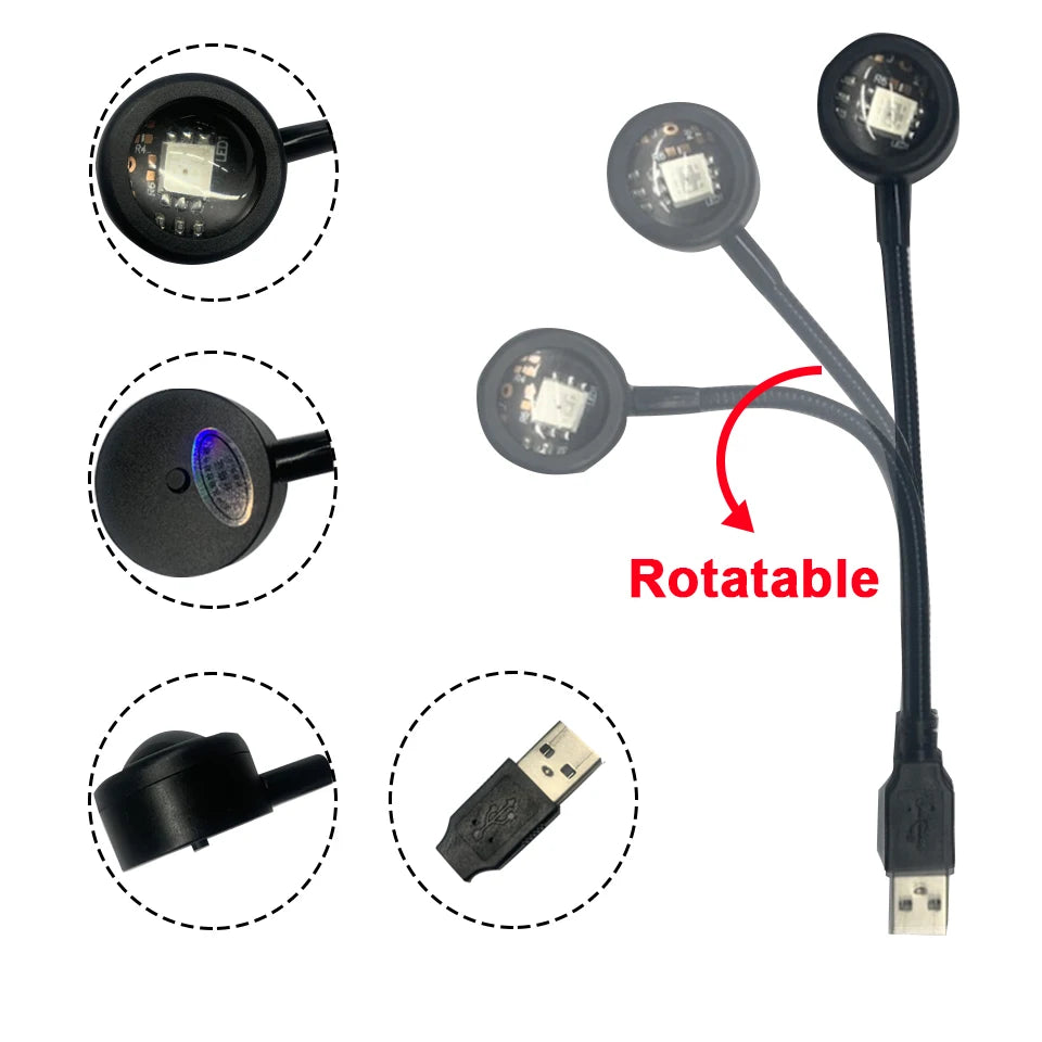 USB Sunset Lamp LED Night Light Projector Rainbow Photography Wall Atmosphere Lights Bedroom Decoration Home Room Decor Gifts HIP