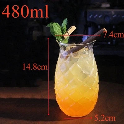 480ml Pineapple Cocktail Glass – Party & Home Bar Cup Cocktail Glass HIP 1 Piece 480ml