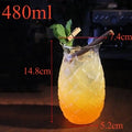 480ml Pineapple Cocktail Glass – Party & Home Bar Cup Cocktail Glass HIP 1 Piece 480ml