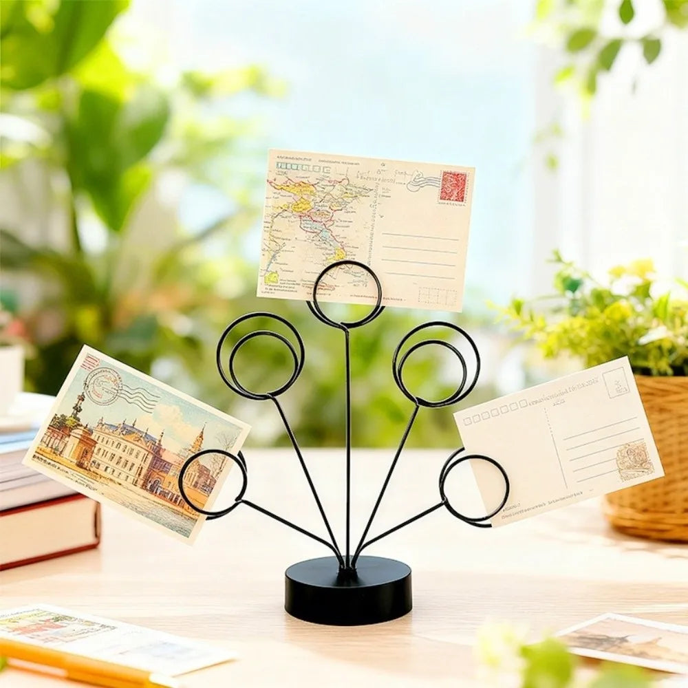 Metal Note Clip Photo Stand & Business Card Holder | Desk Decor Business Card Holder HIP