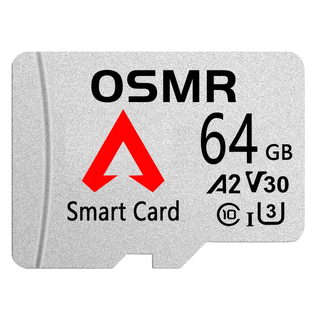 OSMR Micro SD Card 32GB 64GB 128GB Class 10 U3 V30 A2 Micro SD Memory Card HIP 64GB