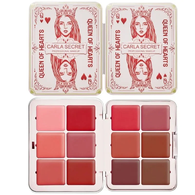 12-Color Iron Box Blusher Plate Multi-Color Cream Blush Plate Concealer Plate Contour and Highlighter Palette Makeup Blush Face HIP 12-7-1