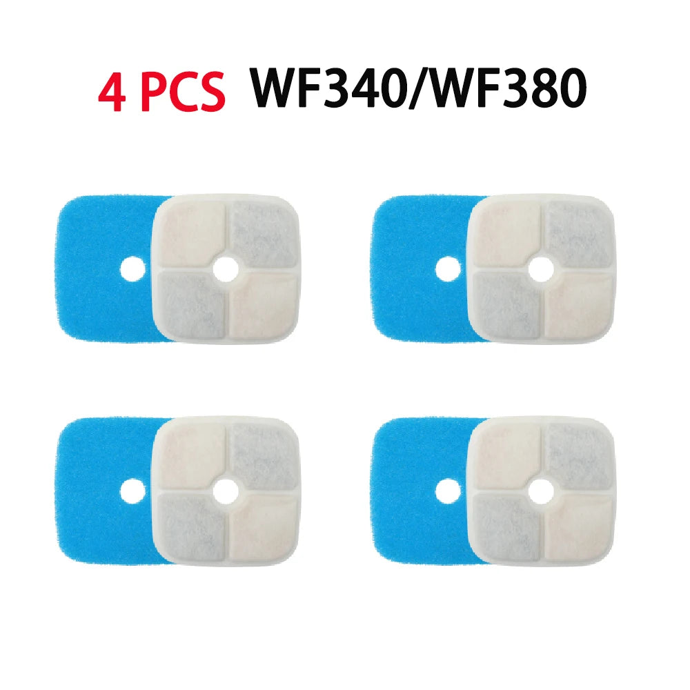 Replacement Filters for 9L 5.5L Dog Water Fountain Activated Carbon Replacement Filters Pet Dog Cat Water Dispenser Filters HIP 4pcs Filters 1set
