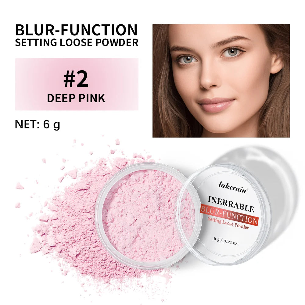 Longwear Loose Setting Powder Blur-fection With Up to 24HRs of Wear Waterproof Oil Control Blurring Face Powder Matte Makeup HIP 2deep pink