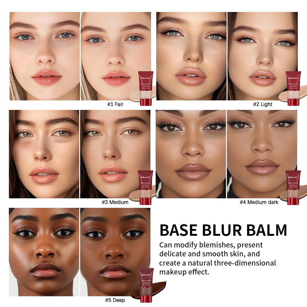 Base Blurring Foundation 5Colors Long Lasting 24H Control Oil Smooth Matte Balancing Shine Base Bronze Cosmetics Makeup HIP