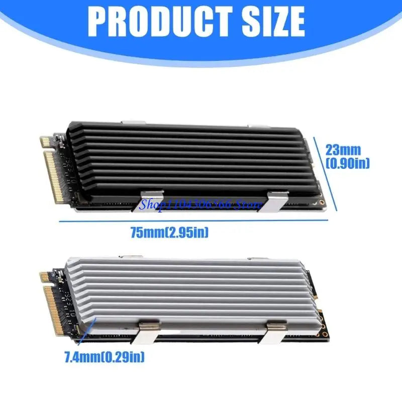 M.2 2280 SSD Aluminum Heatsink – Passive Cooling Fin SSD Heatsink HIP