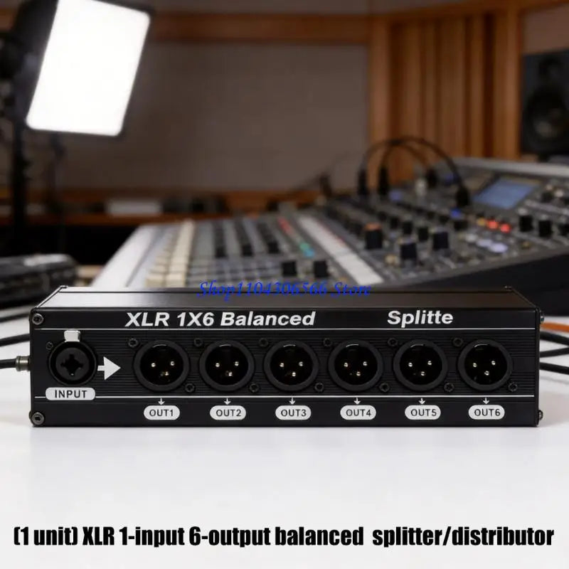 XLR 1 to 6 Balanced Sound Splitter – Metal Pro Audio Audio Signal Splitter HIP