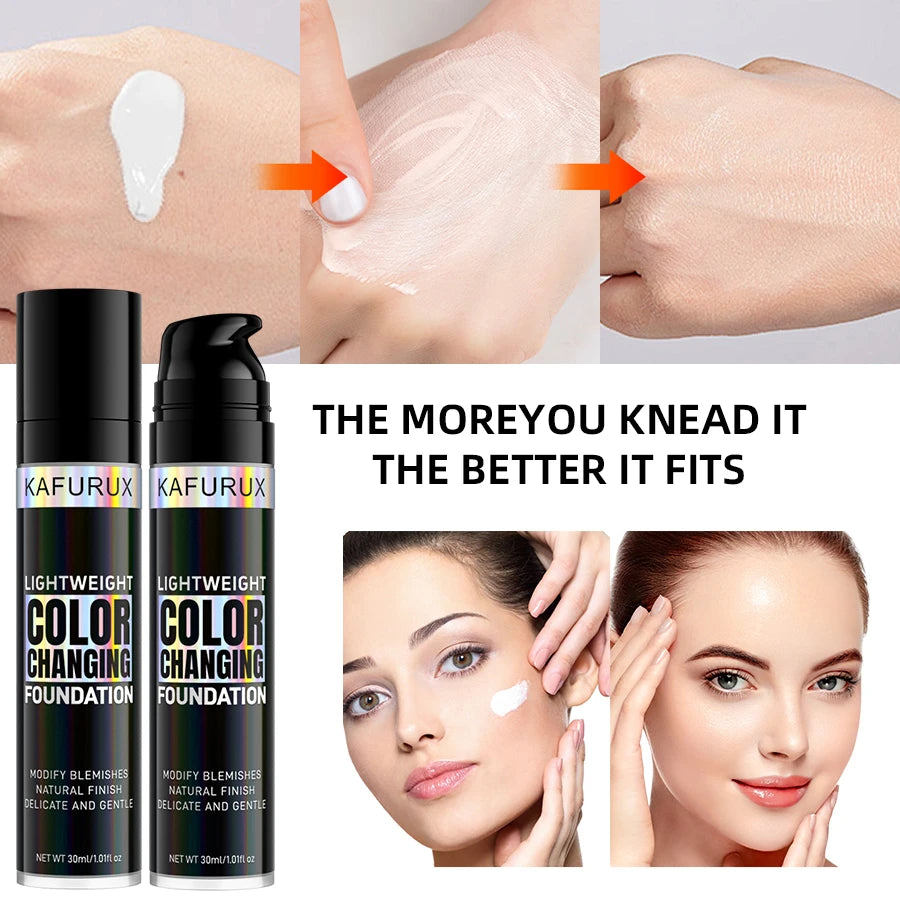 KAFURUX Color-Changing Liquid Foundation – Matte & Hydrating Liquid Foundation HIP
