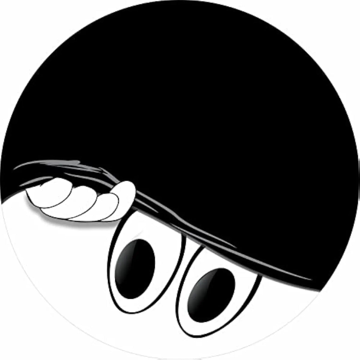 Funny Peeking Eyes Smiley Face Spare Tire Cover | Black Hat Spare Tire Cover HIP Acquiesce 15 in