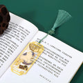 Chinese Style Cat Metal Bookmark with Silk Tassel & Enamel Metal Bookmark HIP Style 1