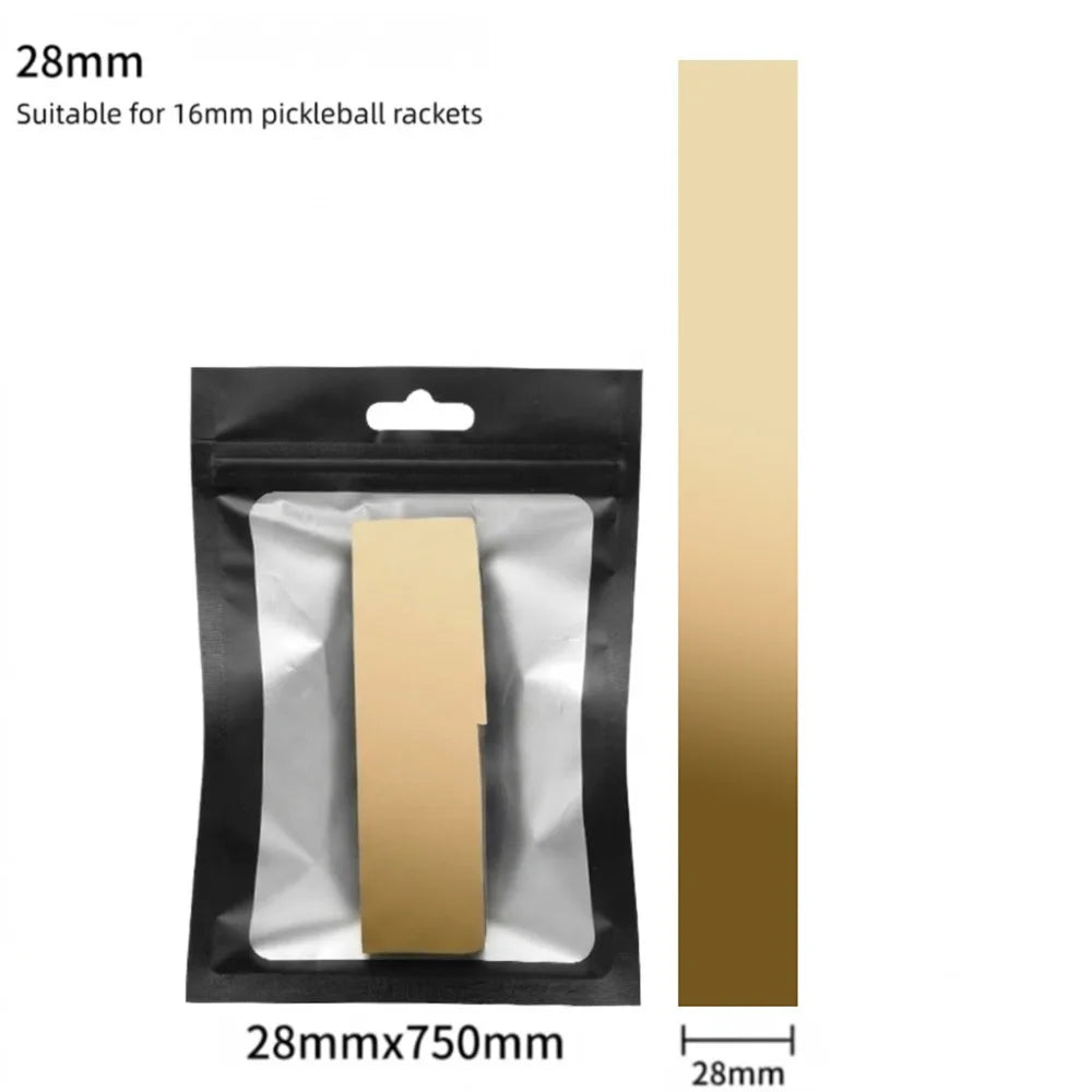 TPU Pickleball Racket Edge Tape – 16mm Protective Frame Guard Racket Edge Guard Tape HIP Gold
