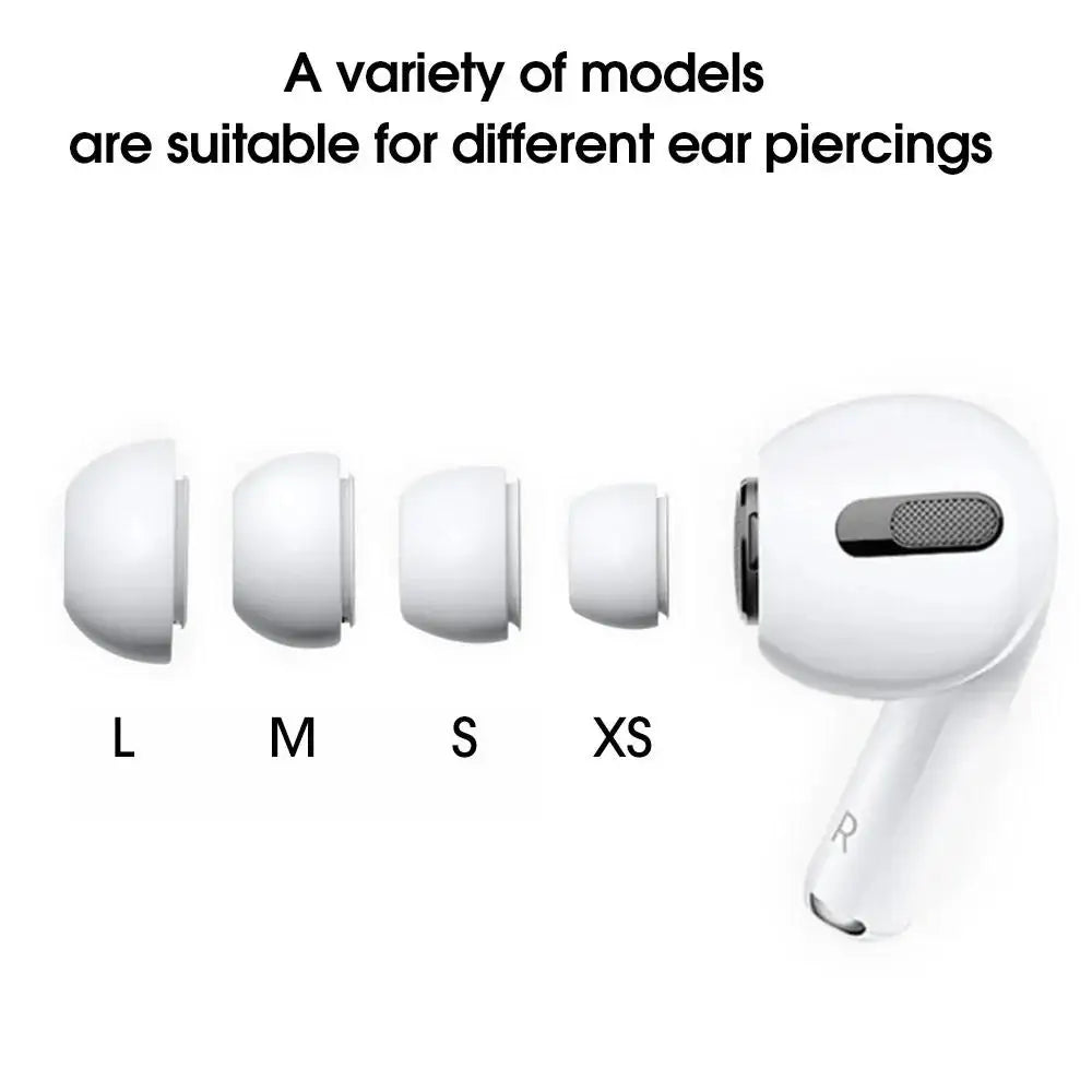 Silicone Ear Tips for AirPods Pro 1 & 2 – XS/S/M/L Sizes Earbud Ear Tips HIP