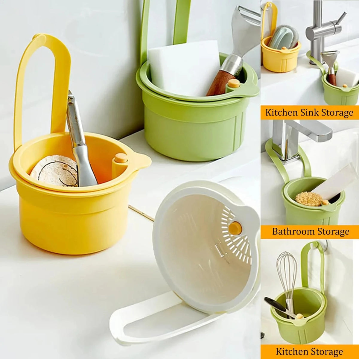 Kitchen Sink Strainer & Drain Basket – Silicone Multi-Use Sink Drain Strainer HIP