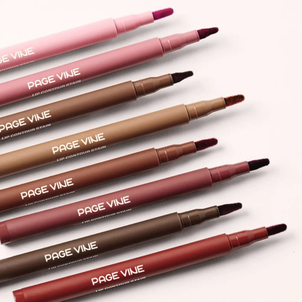 Waterproof Matte Lipliner Pencil Red Contour Tint Lipstick Long Lasting Non-stick Cup Moisturising Lips Makeup 8 Colors Velvet HIP