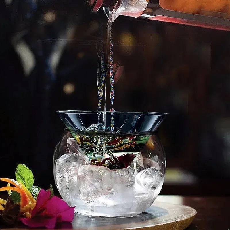 150ml Ball Base Martini Chiller Cocktail Glass | Caviar Server Cocktail Glass HIP