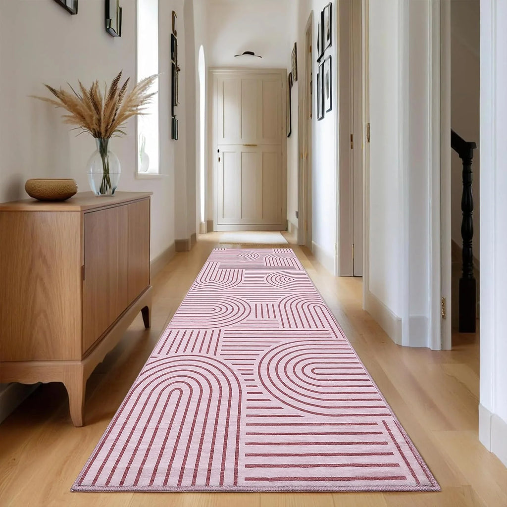 Modern Non-Slip Washable Runner Rug – Hallway, Kitchen & Bath Runner Rug HIP