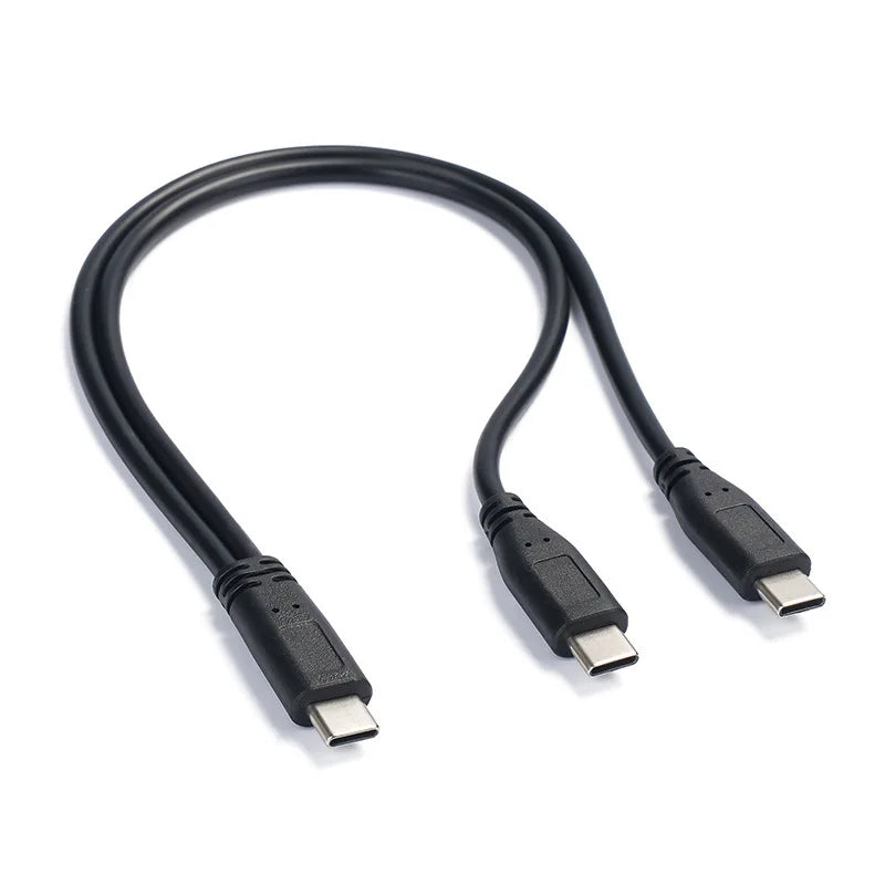 USB-C Splitter Cable 1 to 2 Dual Charging – 15W 3A | OULLX USB-C Splitter Cable HIP 2M to 1M 0.3m