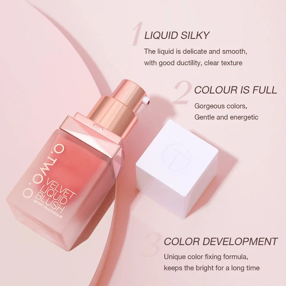 O.TWO.O Liquid Blush – 4 Shades, High Pigment, Long Lasting Liquid Blush HIP