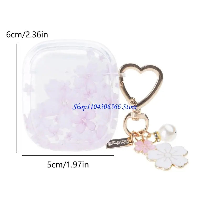 Floral Silicone Wireless Earbud Case – Soft Protective Cover Earbud Protective Case HIP