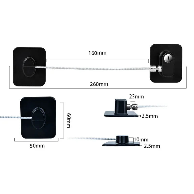 Combination Fridge & Cabinet Lock – Child Safety, Easy Install Cabinet Safety Lock HIP