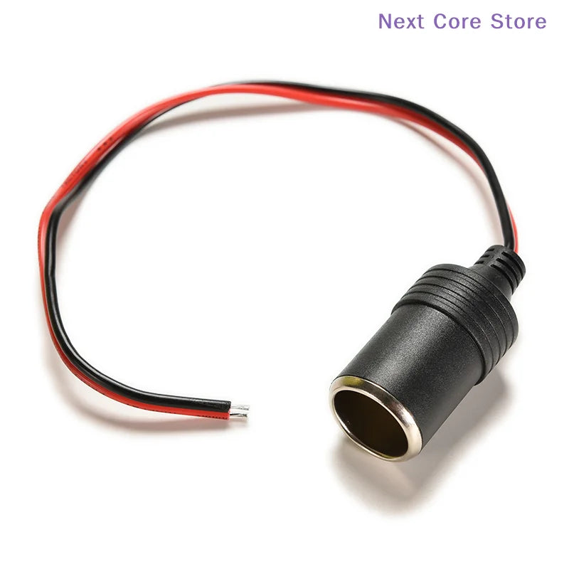 12V Female Car Cigarette Lighter Socket Plug with Cable Car Power Socket HIP
