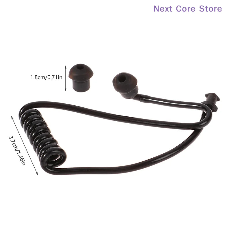 2-Pack Acoustic Air Tube Earplug Replacement for Walkie Talkie Radio Earpiece Accessory HIP
