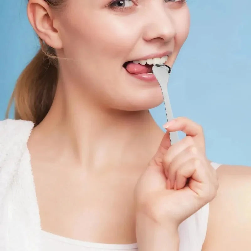 Stainless Steel Tongue Scraper – Reusable Oral Care Tool Tongue Scraper HIP