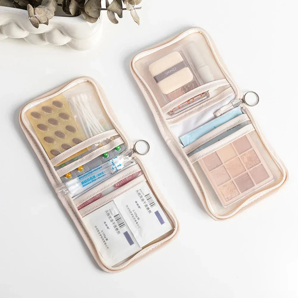 Mini Medical Pouch Portable Foldable Large Opening with Zip Sort First Aid Kit Outdoor Travel Essential Storage Bag HIP