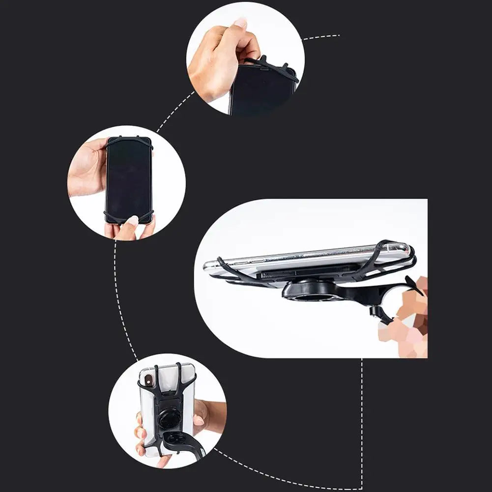 SEamopar Silicone Bike Phone Mount – MTB & Road Bicycle Kit Bike Phone Mount HIP
