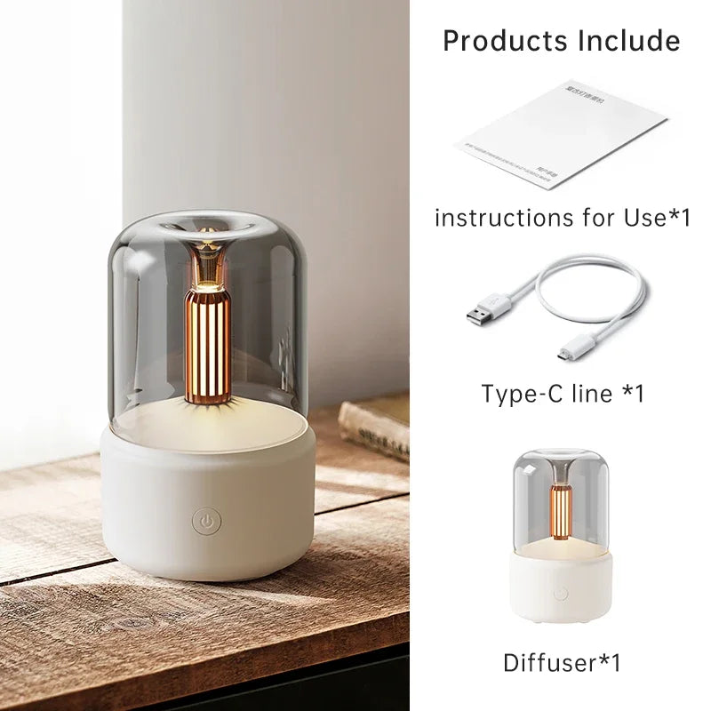 ESMARTER Mini USB Aroma Diffuser & Night Light Humidifier Aroma Diffuser HIP QT023 WHITE