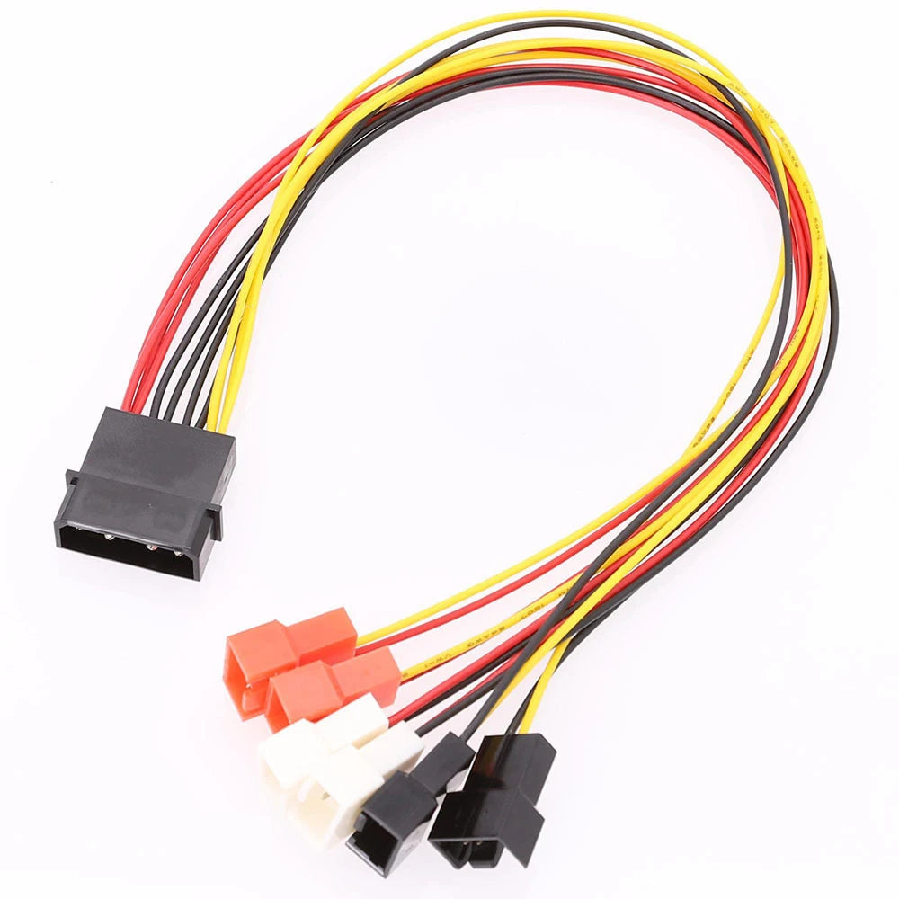 IDE 4-Pin Molex to Fan Adapter Cable – 12V 7V 5V | OULLX Fan Adapter Cable HIP