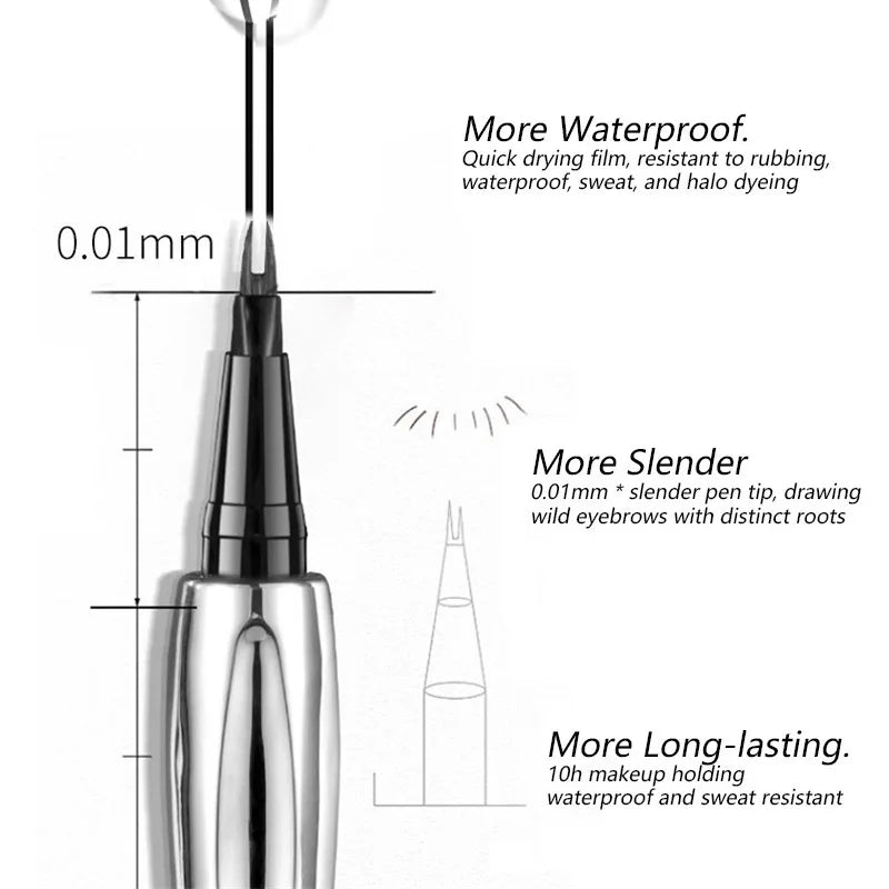 2Point Wild Eyebrow Pencil Long Lasting Easy To Grip Eyebrow Tattoo Waterproof Thin Liquid Lying Silkworm Brow Pen Korean Makeup HIP