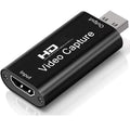 4K HDMI Video Capture Card USB 2.0 – 1080P Game Streaming Video Capture Card HIP black