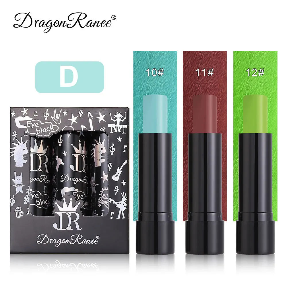 Dragon Ranee Halloween Matte Lipstick & Face Paint Set – 3 Pcs Halloween Lip & Face Paint HIP D Full Size