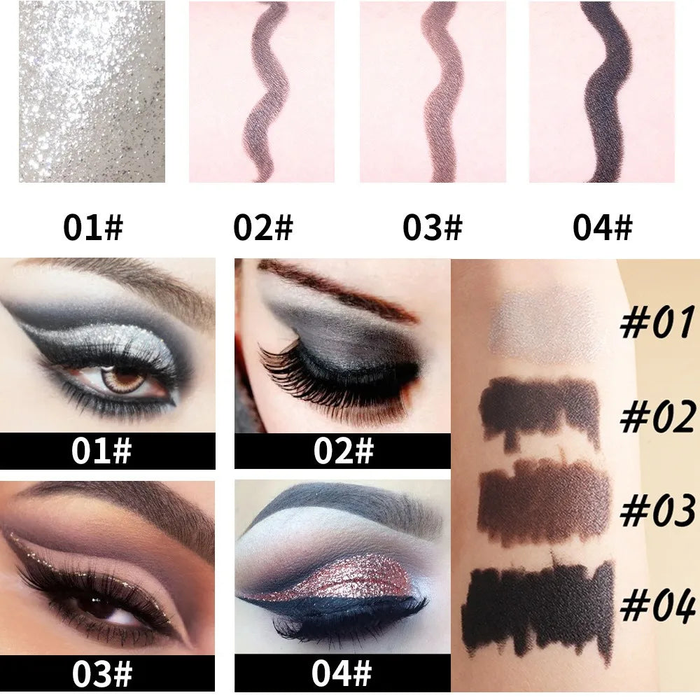 Tapered High Pigment Creamy texture Eyeliner Stick Sweat Proof Pencil Daily Makeup Multifunctional Eyeliner Gel Lip&Eyes Pen HIP