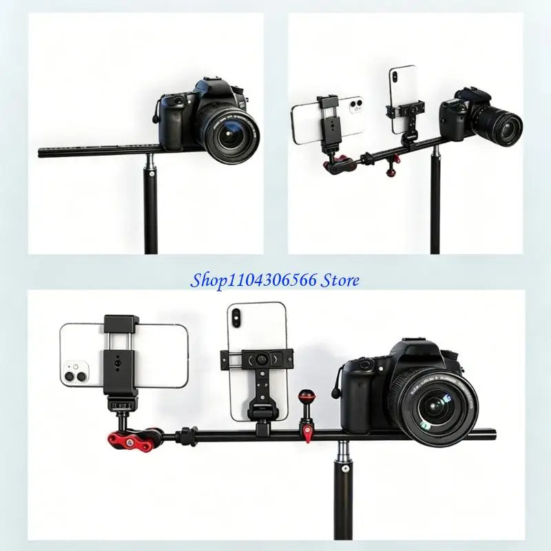 Aluminum Alloy DSLR Sliding Bracket – 1/4" & 3/8" Rail Mount Camera Rail Bracket HIP