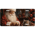 Christmas Santa Claus Metal License Plate Cover | Waterproof License Plate Cover HIP 1