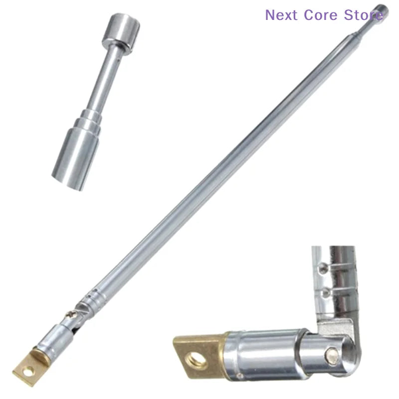 60cm 6-Section Telescopic FM/TV Replacement Antenna – Rotatable Replacement Antenna HIP
