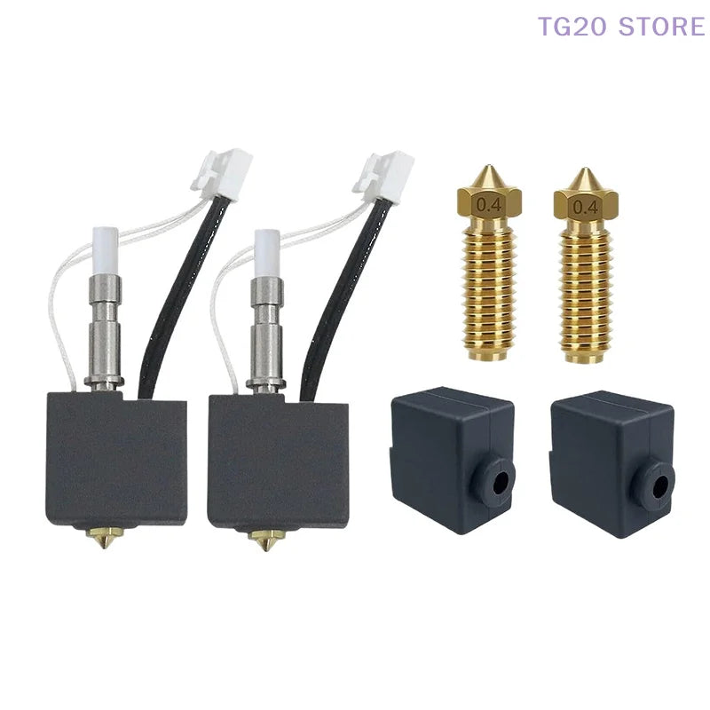 Anycubic Kobra S1 Hotend Kit – Brass & Steel Nozzles 0.4–1.0mm 3D Printer Nozzle Kit HIP
