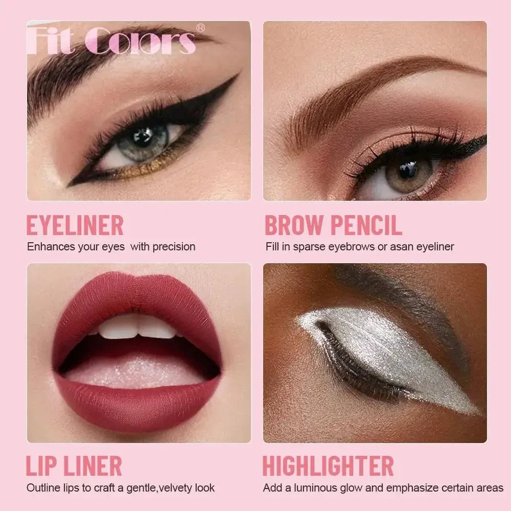 Fit Colors 4-In-1 Makeup Pencil – Eyeliner, Brow, Lip & Glow Multifunctional Makeup Pencil HIP