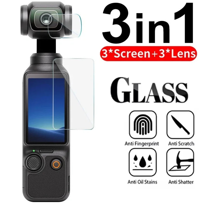 DJI OSMO Pocket 3 Tempered Glass Screen & Lens Protector Camera Screen Protector HIP