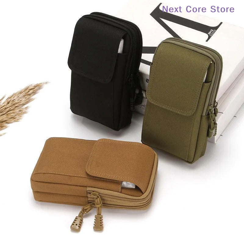 Men's Nylon Waist Bag – Portable Phone & Coin Purse Men's Waist Bag HIP