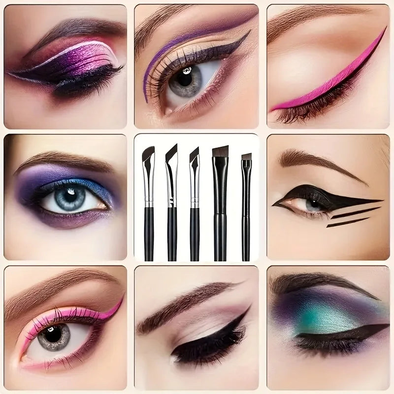 Sickle Eyeliner Brush Eyeshadow Blade Brush Detail Brush Diagonal Eyebrow Brushes Undereyelid To Sleeping Silkworm Makeup Tools HIP