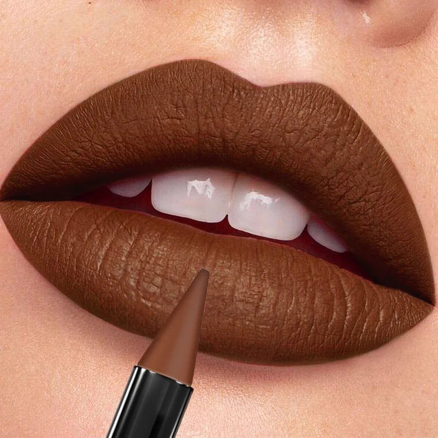 1pcs Lipstick Waterproof Sexy Red Matte Contour Tint Lipstick Lasting Non-Cup Lipliner Pen Moisturizing Lip Makeup Cosmetic HIP