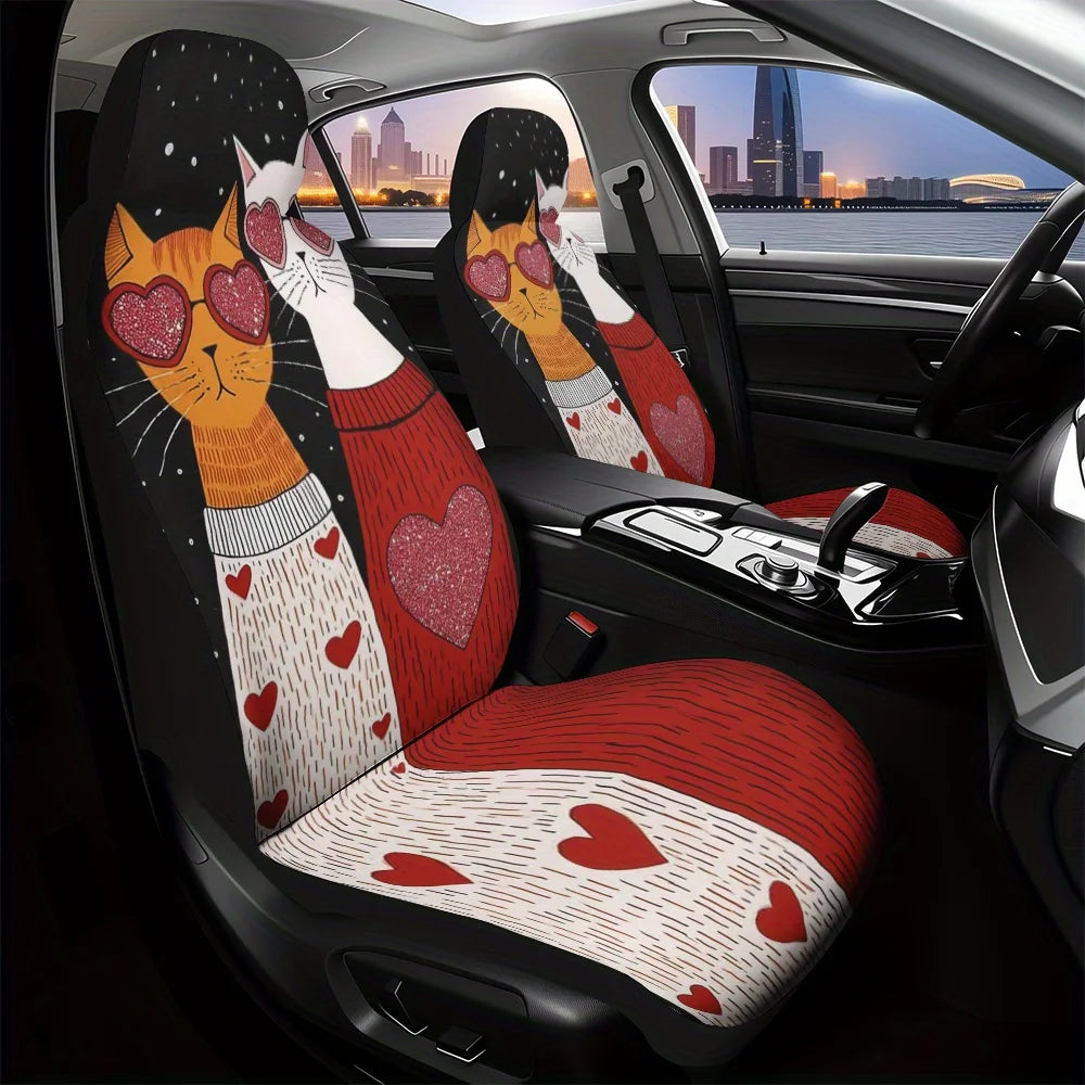 2-Pack Kitten Car Seat Covers – Soft, Washable Front Protectors Car Seat Covers HIP 1