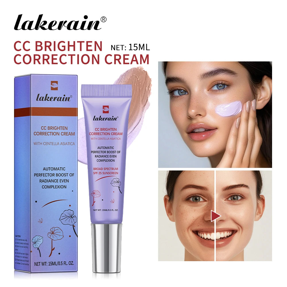 Moisturizing Correcting CC Cream Waterproof Anti-sweat Makeup Before Concealer Lasting Women Makeup Protect Skin erborian Make HIP 15ml2