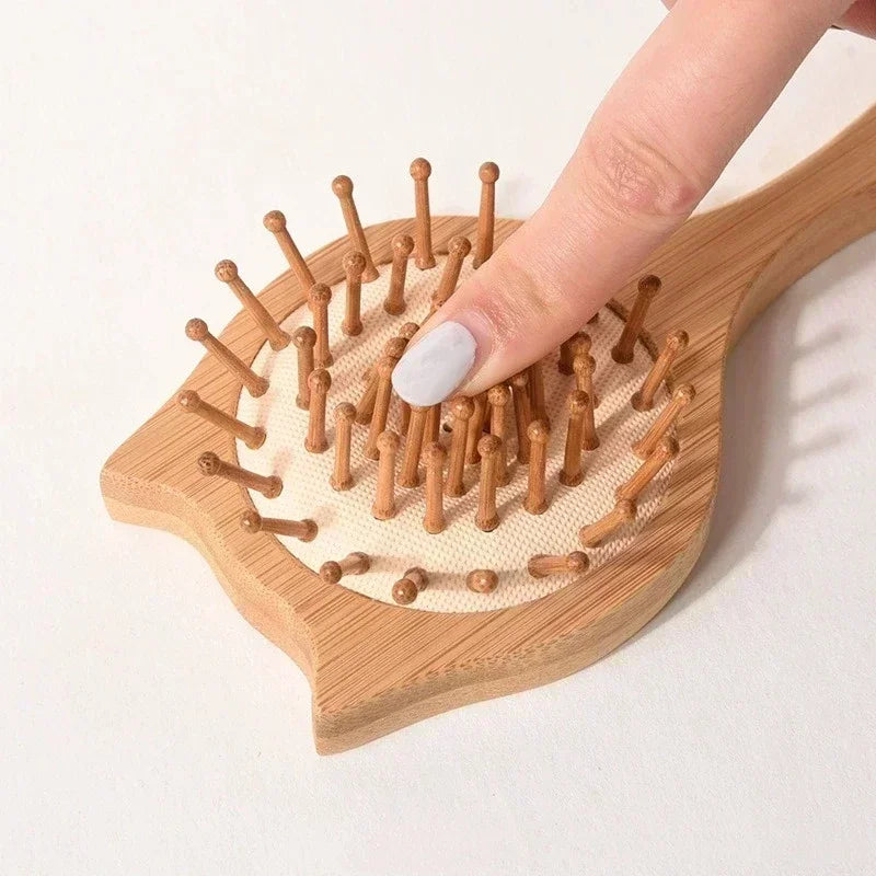 Kids Mini Cat Ear Air Cushion Hairbrush – Bamboo Sandalwood Kids Hair Brush HIP