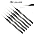 Fine Tip Micro Detail Paint Brush Set – Triangular Grip Detail Paint Brush Set HIP 6pcs