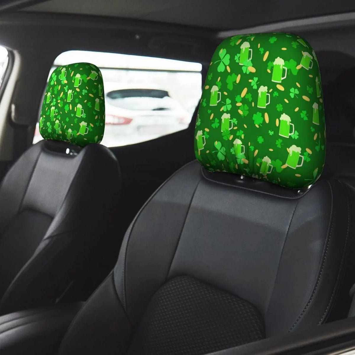 St. Patrick's Day Car Headrest Covers – 2-Piece Universal Fit Car Headrest Covers HIP