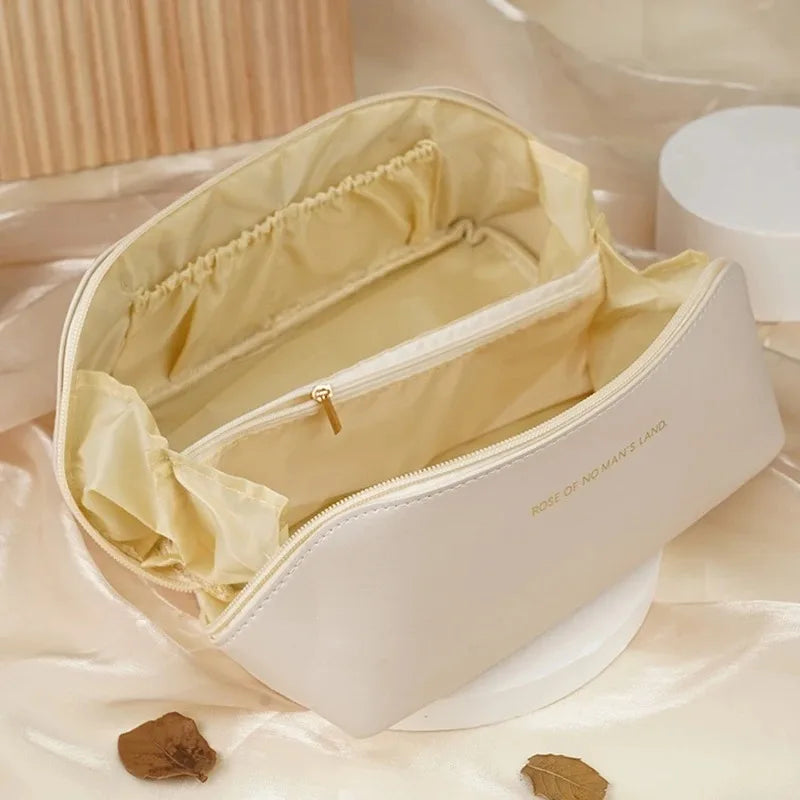 PU Leather Travel Cosmetic Bag – Large Makeup Organizer Cosmetic Travel Bag HIP